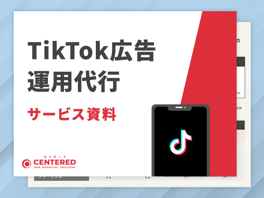 TikTok広告運用代行サービス資料のイメージ