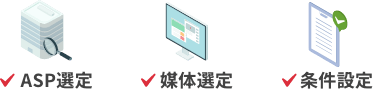ASP選定 媒体選定 条件設定