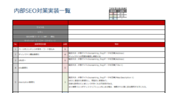 内部SEO対策実装一覧