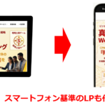 PCのLPをスマートフォン用にも最適化させることを表した図