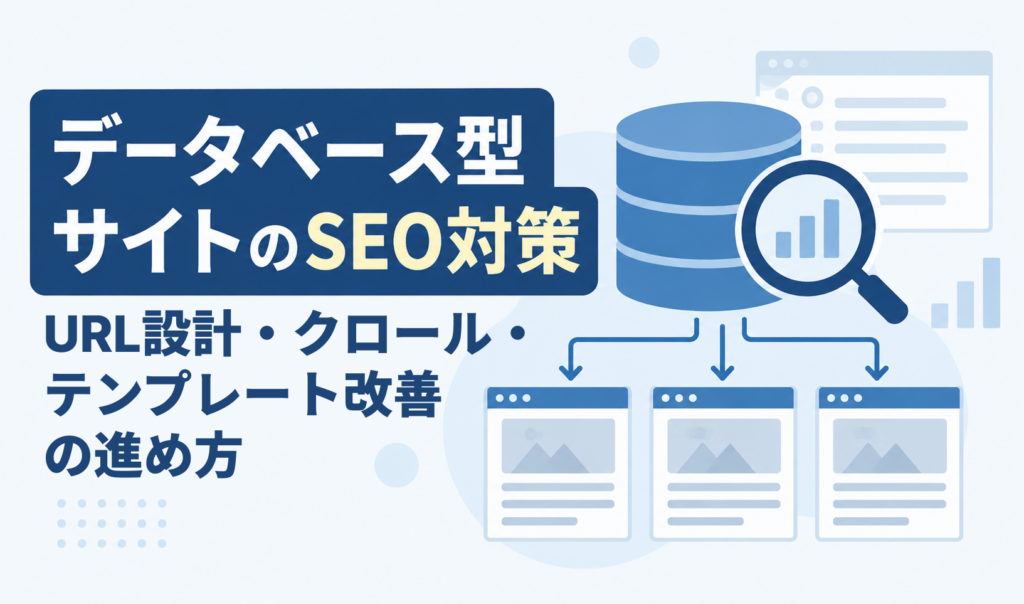 データベース型サイトのSEO対策|URL設計・クロール・テンプレート改善の進め方